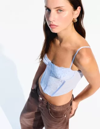 BERSHKA SERIES lace corset top