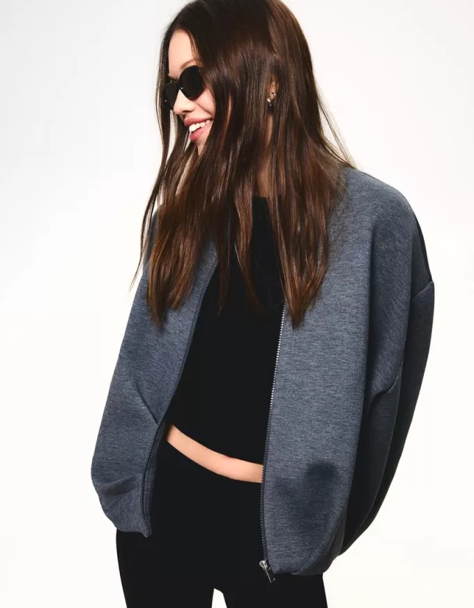 BERSHKA SERIES neoprene-effect jacket