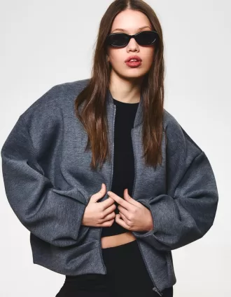 BERSHKA SERIES neoprene-effect jacket