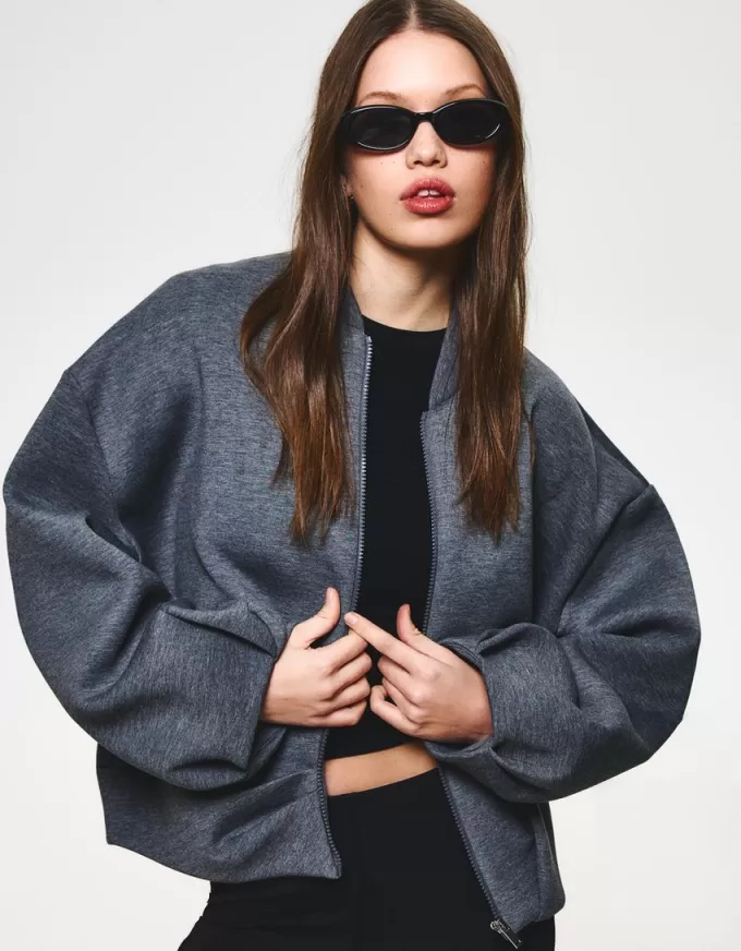 BERSHKA SERIES neoprene-effect jacket