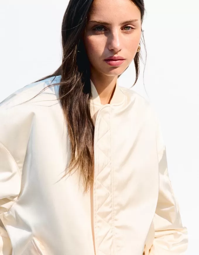 BERSHKA SERIES oversize bomber jacket