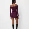 BERSHKA SERIES ruffled long sleeve mini dress