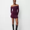BERSHKA SERIES ruffled long sleeve mini dress