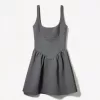 BERSHKA SERIES voluminous neoprene-effect skirt dress