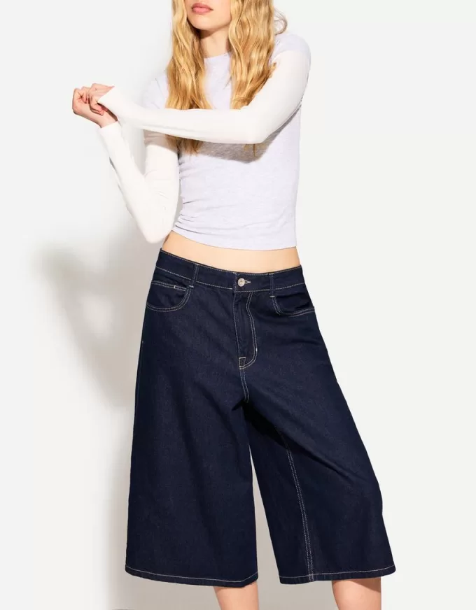 Baggy denim Bermuda shorts Baggy denim Bermuda shorts