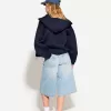 Baggy denim Bermuda shorts