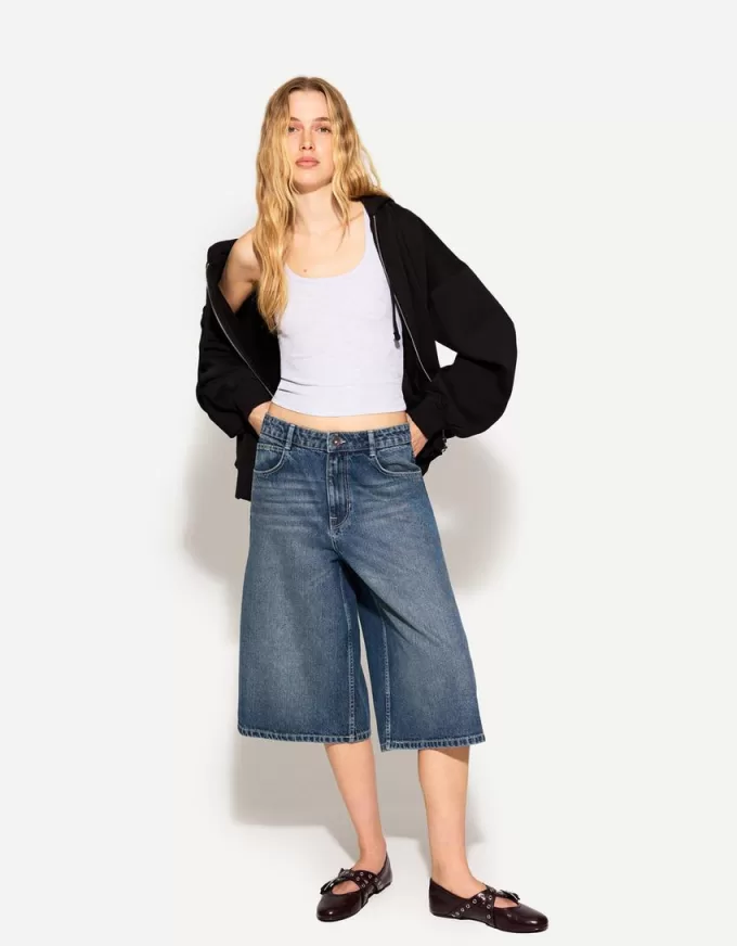 Baggy denim Bermuda shorts Baggy denim Bermuda shorts