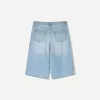 Baggy denim Bermuda shorts