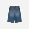 Baggy denim Bermuda shorts