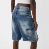 Baggy denim cargo Bermuda shorts Baggy denim cargo Bermuda shorts