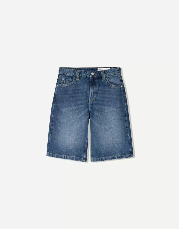 Baggy denim shorts