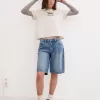 Baggy denim shorts