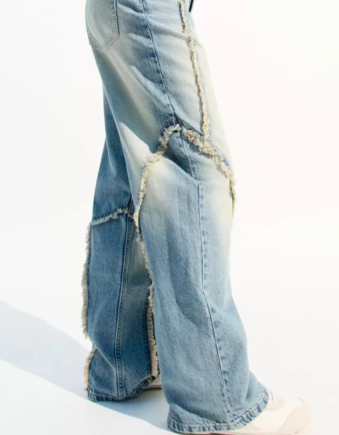 Baggy jeans with fringing Baggy jeans with fringing