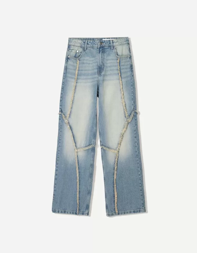 Baggy jeans with fringing Baggy jeans with fringing