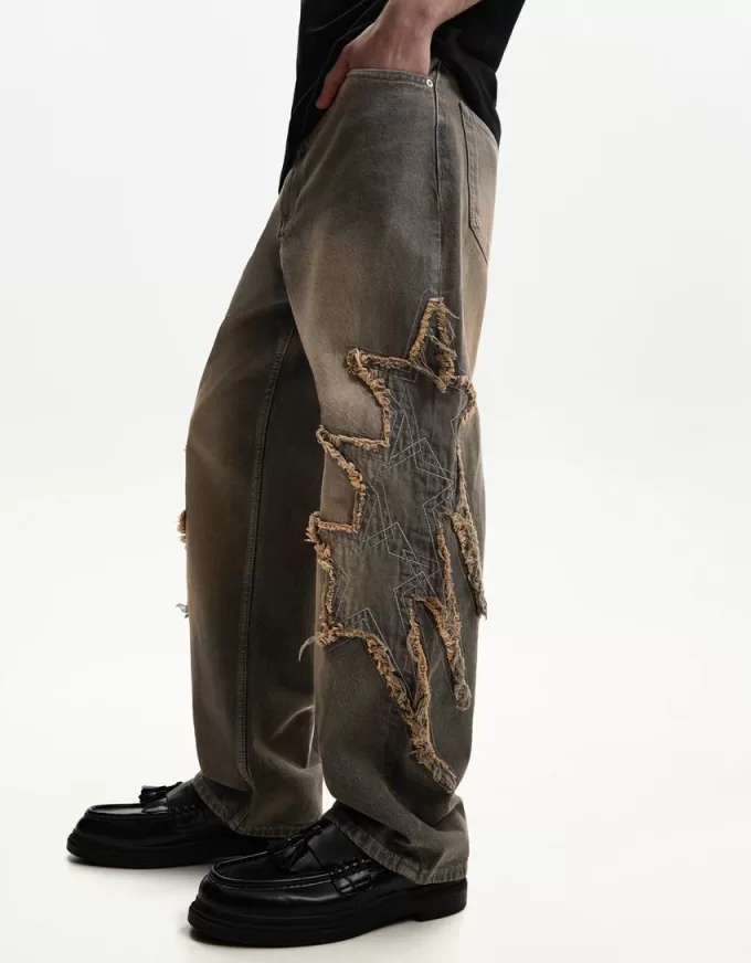 Baggy jeans with patches Baggy jeans with patches
