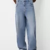 Baggy jeans with seam details