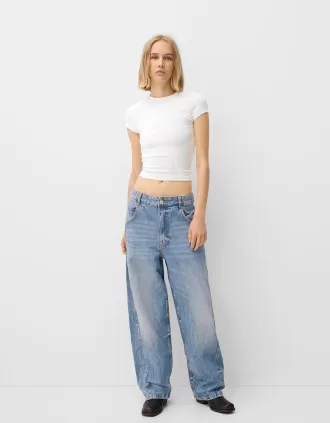 Baggy jeans with seam details