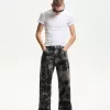 Baggy printed jeans
