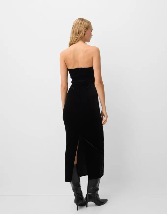 Bandeau velvet midi dress Bandeau velvet midi dress