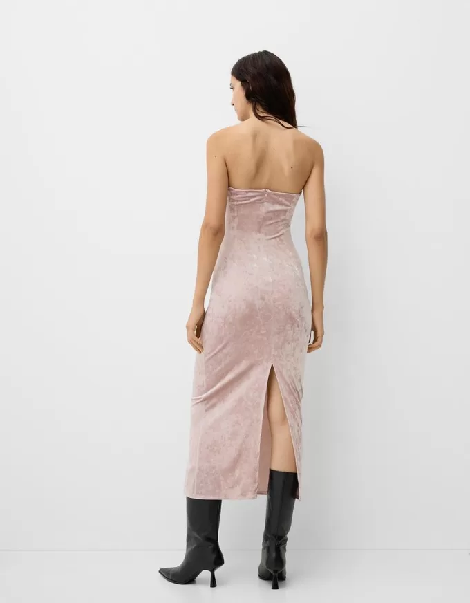 Bandeau velvet midi dress Bandeau velvet midi dress
