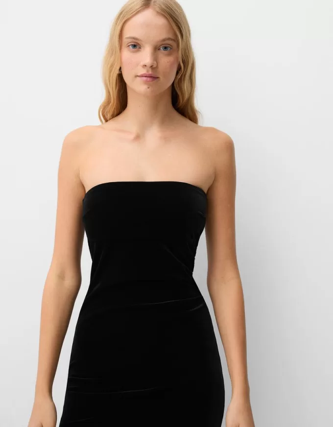 Bandeau velvet midi dress Bandeau velvet midi dress