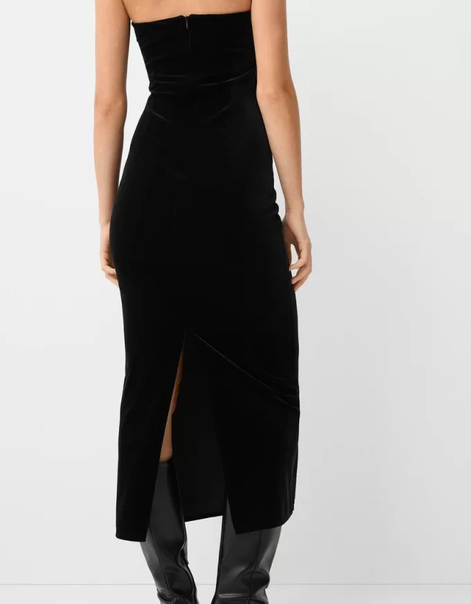 Bandeau velvet midi dress Bandeau velvet midi dress