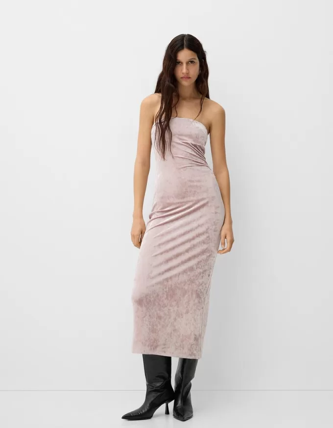 Bandeau velvet midi dress Bandeau velvet midi dress