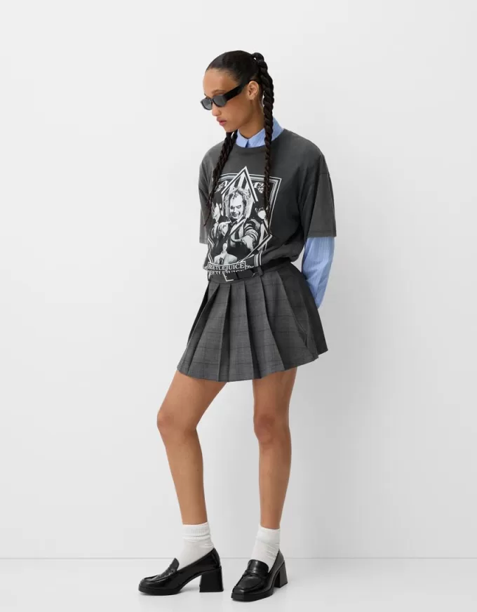 Beershka x Beetlejuice print T-shirt