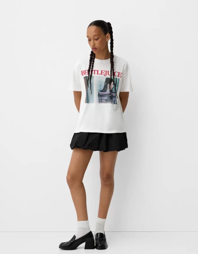 Beershka x Beetlejuice print T-shirt