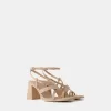 Block heel multi-strap sandals