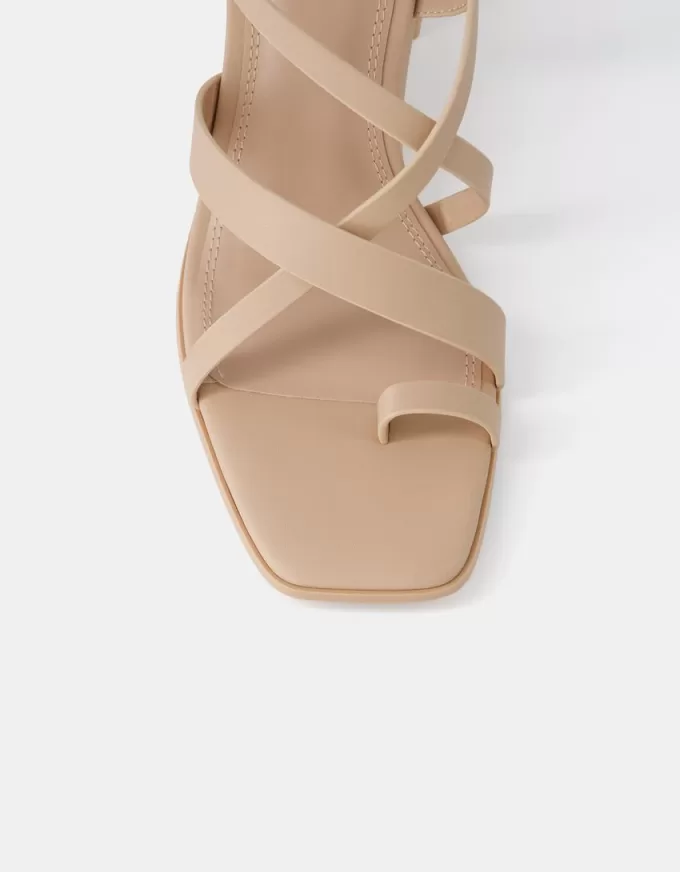 Block heel multi-strap sandals