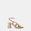 Block heel multi-strap sandals