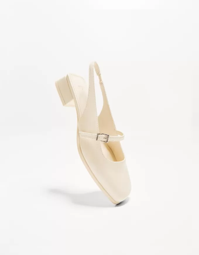 Block heel slingback Mary Janes