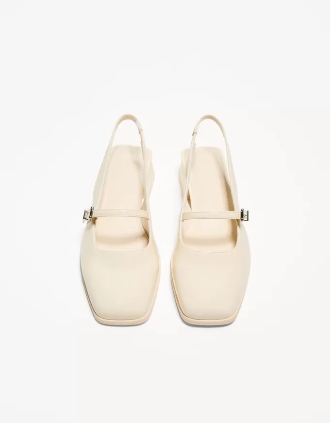 Block heel slingback Mary Janes