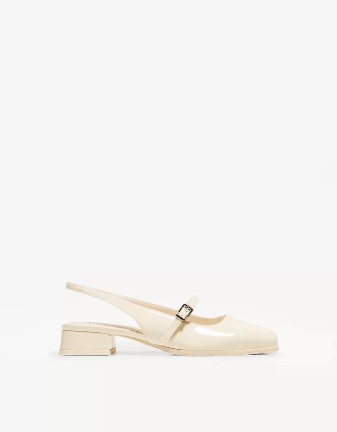 Block heel slingback Mary Janes