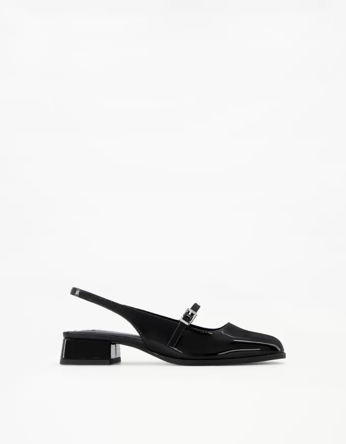 Block heel slingback Mary Janes
