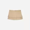 Box pleat mini skirt