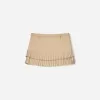 Box pleat mini skirt