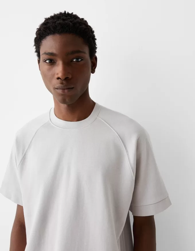 Boxy fit short sleeve interlock T-shirt Boxy fit short sleeve interlock T-shirt