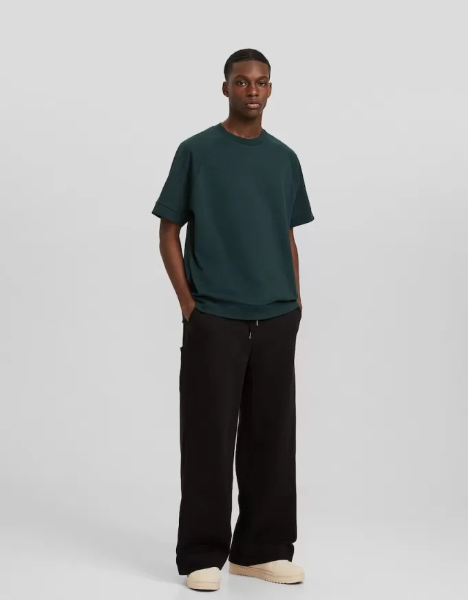 Boxy fit short sleeve interlock T-shirt