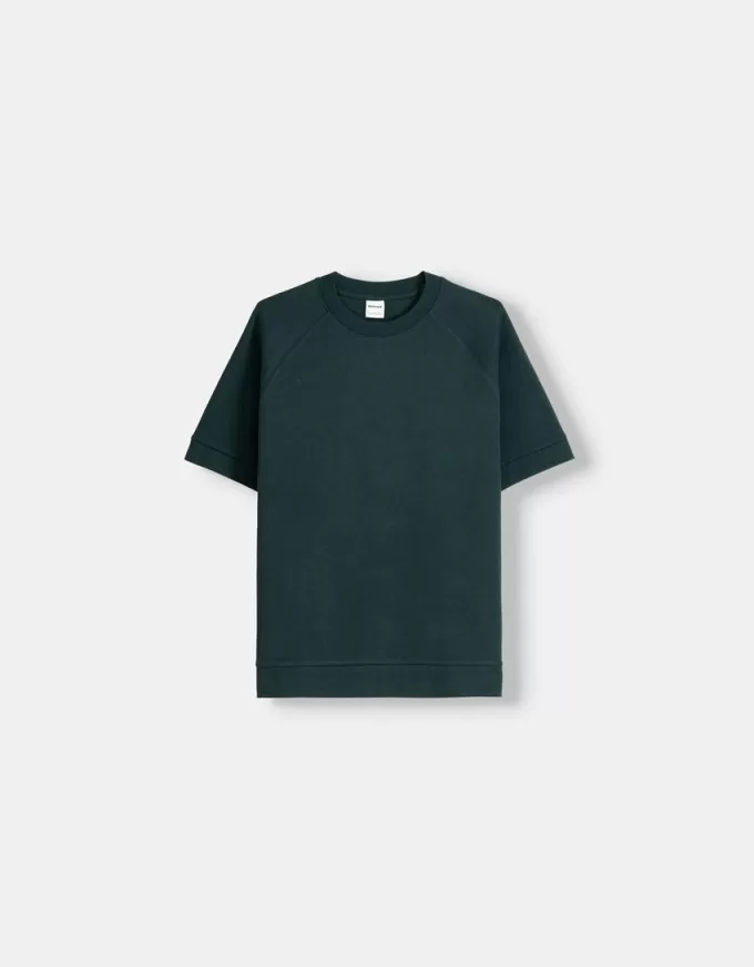 Boxy fit short sleeve interlock T-shirt