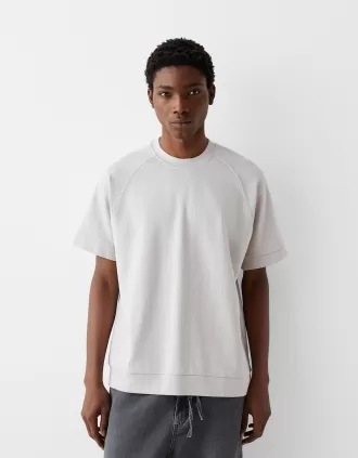 Boxy fit short sleeve interlock T-shirt