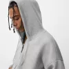 Boxy-fit zip-up hoodie