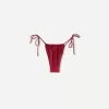 Burgundy bikini bottoms with bows