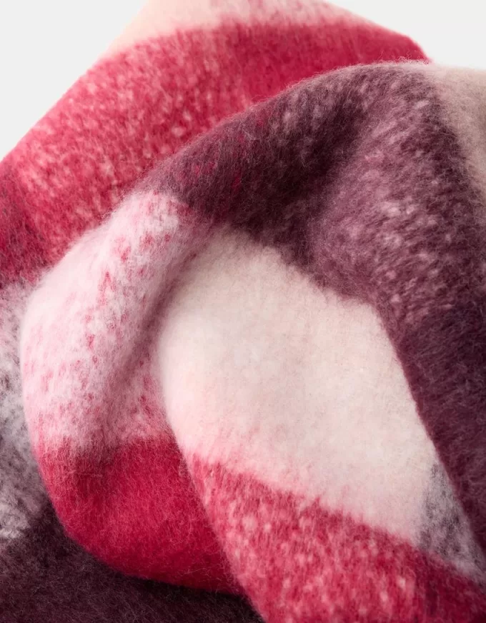 Burgundy check scarf Burgundy check scarf