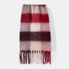 Burgundy check scarf Burgundy check scarf