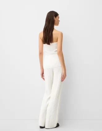 Cable knit bandeau top