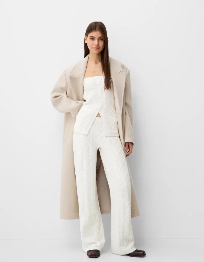 Cable knit bandeau top