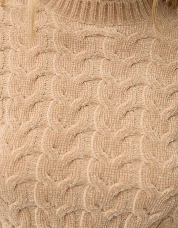 Cable-knit chenille sweater Cable-knit chenille sweater