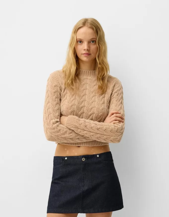 Cable-knit chenille sweater Cable-knit chenille sweater